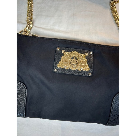 Y2K Juicy Couture Black Staple Crossbody Bag Gold Quiet Luxury Whimsigoth - Picture 12 of 12